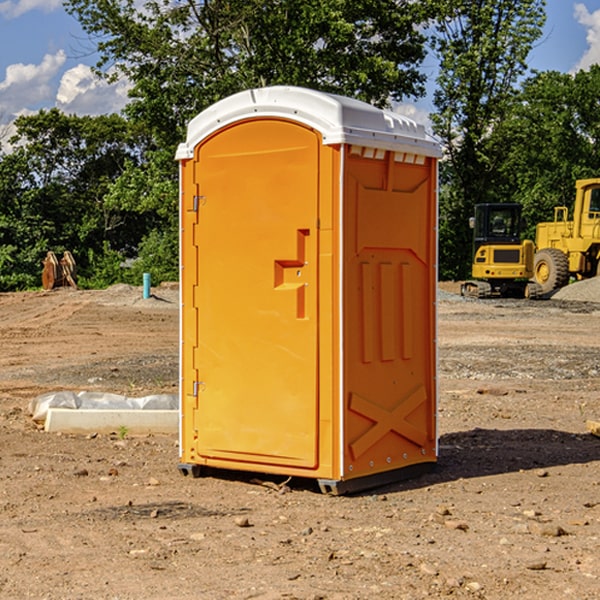 how often are the portable restrooms cleaned and serviced during a rental period in Deland Florida